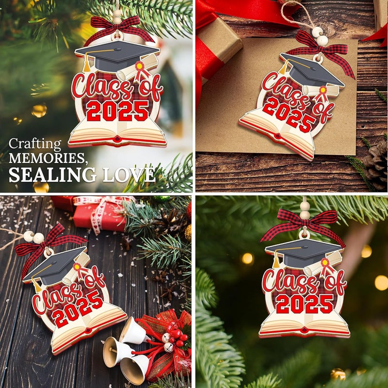 HEXMOZ Graduation Ornaments Class of 2025 - Class of 2025 Gifts for Her, Him - Graduation Gift for High School, College Seniors, Congratulations Gifts Ideas - Xmas Ornaments Decorations - Image 3